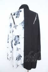 画像2: TRAVAS TOKYO / Bicolor bears necktie shirts/ネクタイ付きくまプリントバイカラーシャツ F ブラック/ホワイト Y-26-06-14-084-PU-BL-SZ-ZY (2)