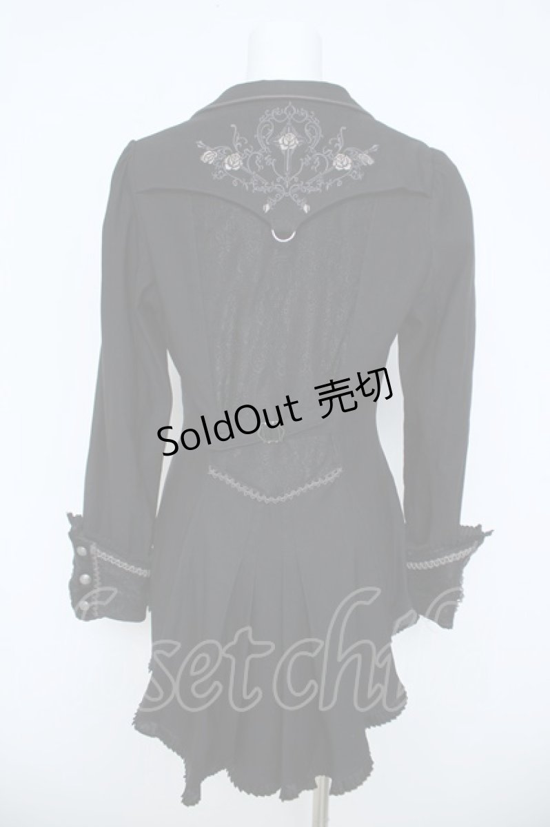 画像2: Ozz oneste / 薔薇刺繍ナポレオン燕尾ジャケット  黒 Y-26-06-14-088-OO-JA-SZ-ZY (2)