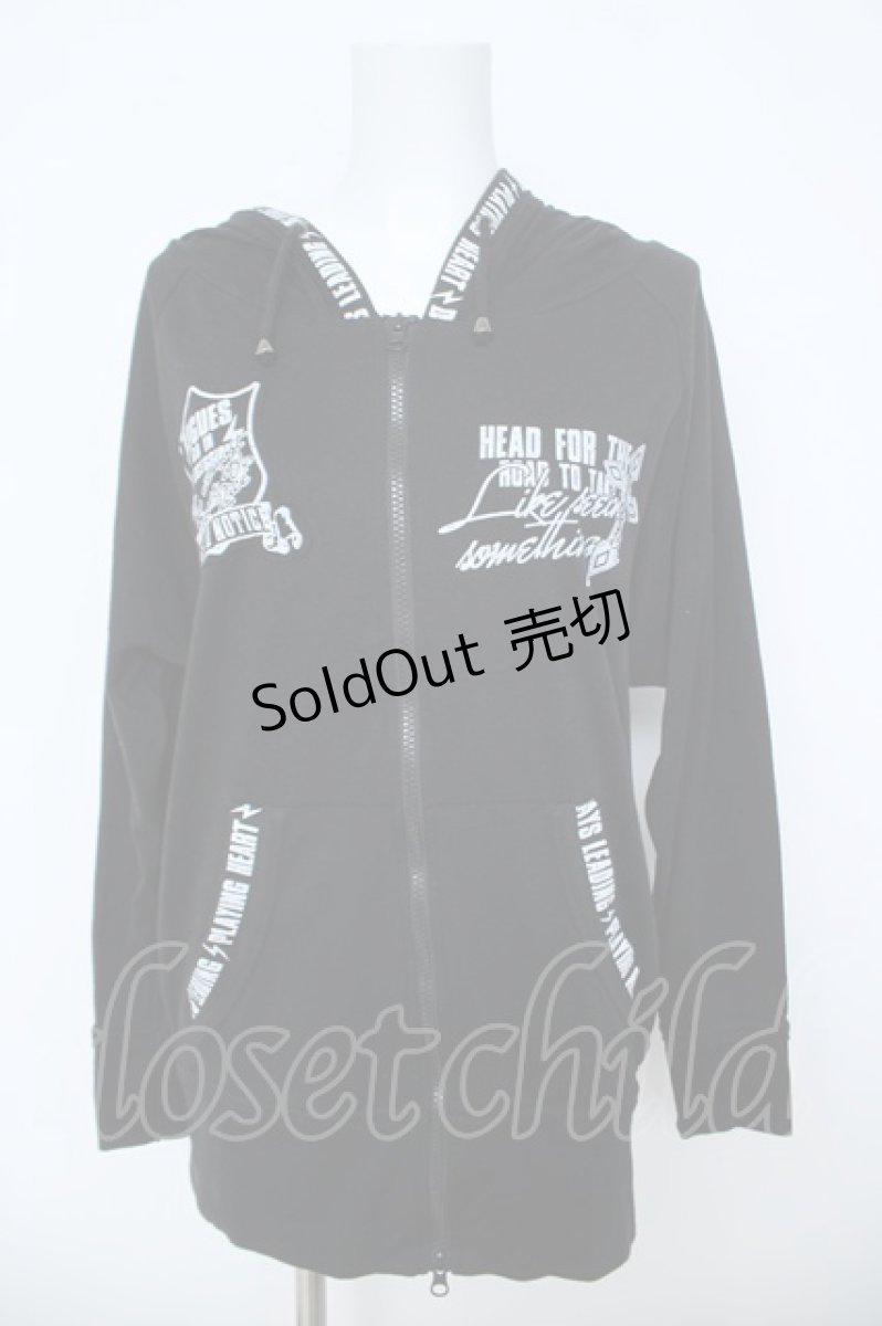 画像1: GHOST of HARLEM / バックプリントスカルパーカー  黒 Y-26-06-14-091-PU-TO-SZ-ZY (1)