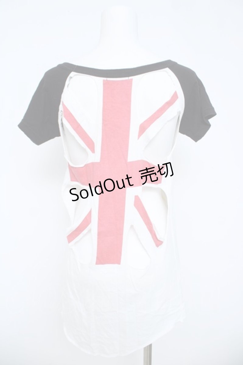 画像2: GLAD NEWS / 国旗プリント背中あきトップス  白 Y-26-06-14-103-PU-TO-SZ-ZY (2)