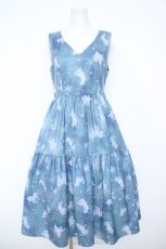 画像1: axes femme POETIQUE / リボン付アイスクリスタルワンピース M ブルー Y-26-06-14-110-AX-OP-SZ-ZY (1)
