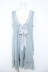 画像1: axes femme / バックシャンAラインワンピース M サックス Y-26-06-14-112-AX-OP-SZ-ZY (1)