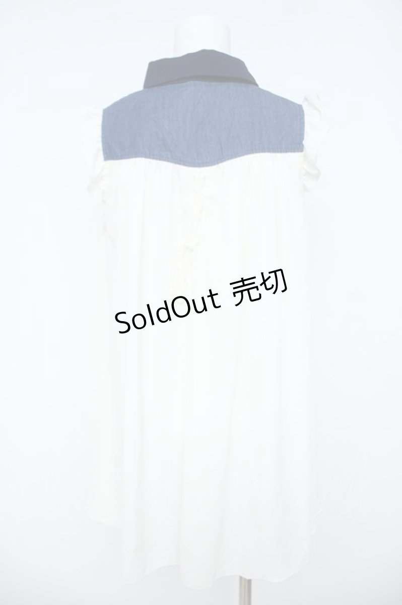 画像2: axes femme / ヨーク刺繍切替チュニック M 生成り Y-26-06-14-114-AX-TO-SZ-ZY (2)
