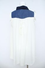 画像2: axes femme / ヨーク刺繍切替チュニック M 生成り Y-26-06-14-114-AX-TO-SZ-ZY (2)