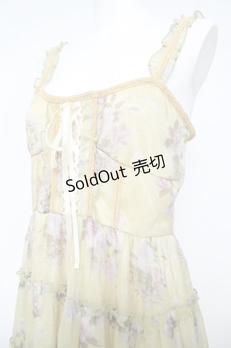 画像3: axes femme / スパーク楊柳花柄チュニック M イエロー/グリーン Y-26-06-14-116-AX-OP-SZ-ZI (3)