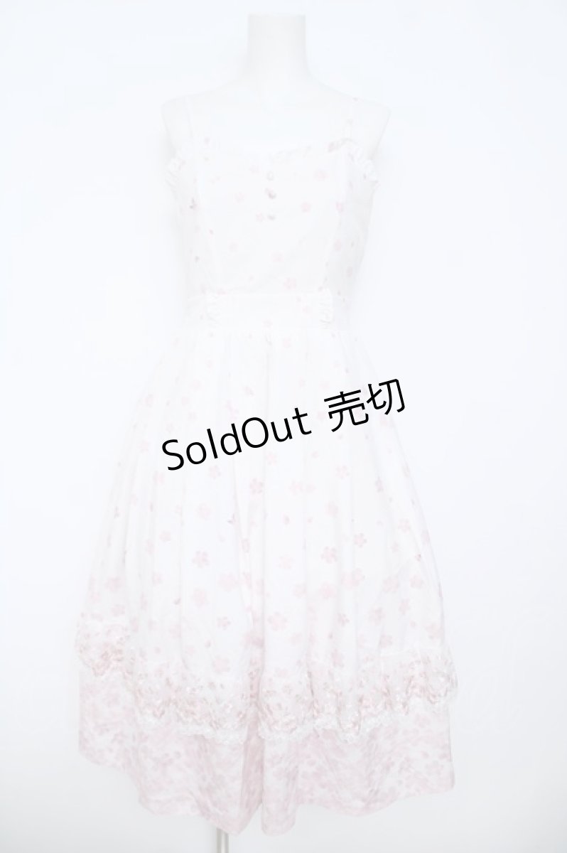 画像1: axes femme / 桜レースＸ桜柄キャミワンピース F 生成り Y-26-06-14-126-AX-OP-SZ-ZI (1)