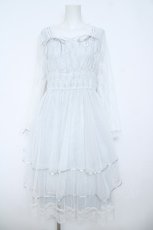 画像1: axes femme / レースティアードチュールワンピース F 白 Y-26-06-14-127-AX-OP-SZ-ZY (1)
