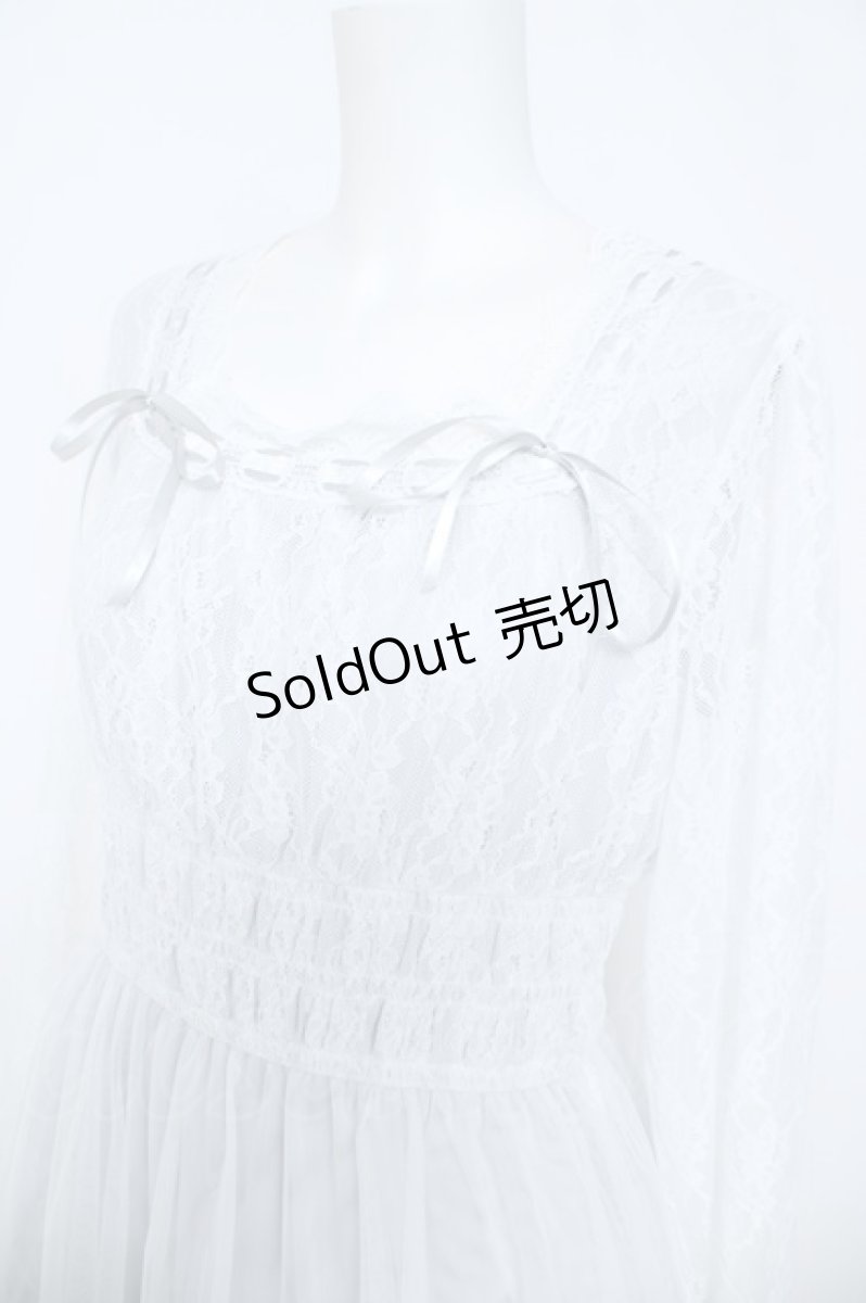 画像3: axes femme / レースティアードチュールワンピース F 白 Y-26-06-14-127-AX-OP-SZ-ZI (3)