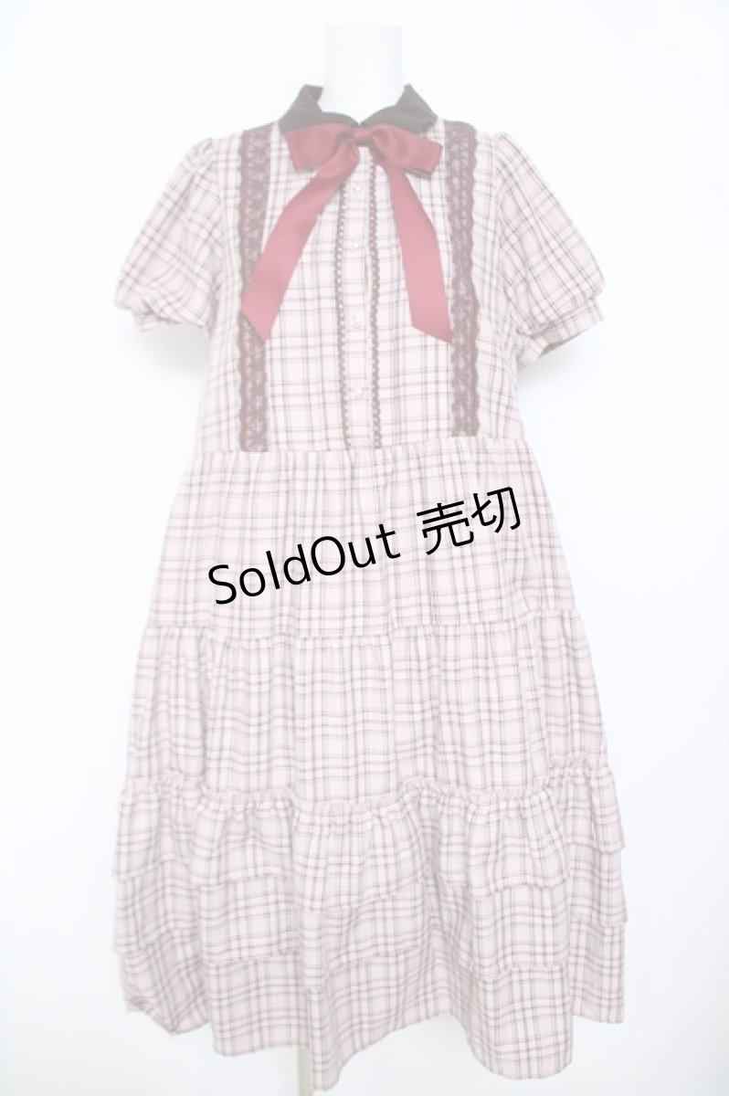 画像1: axes femme / 丸襟チェックワンピース F ピンク Y-26-06-14-134-AX-OP-SZ-ZY (1)