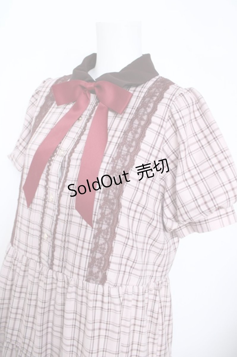 画像3: axes femme / 丸襟チェックワンピース F ピンク Y-26-06-14-134-AX-OP-SZ-ZY (3)
