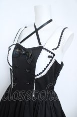 画像3: metamorphose / Chelsea エプロン付ジャンパースカート  黒 Y-26-06-14-143-ME-OP-SZ-ZY (3)