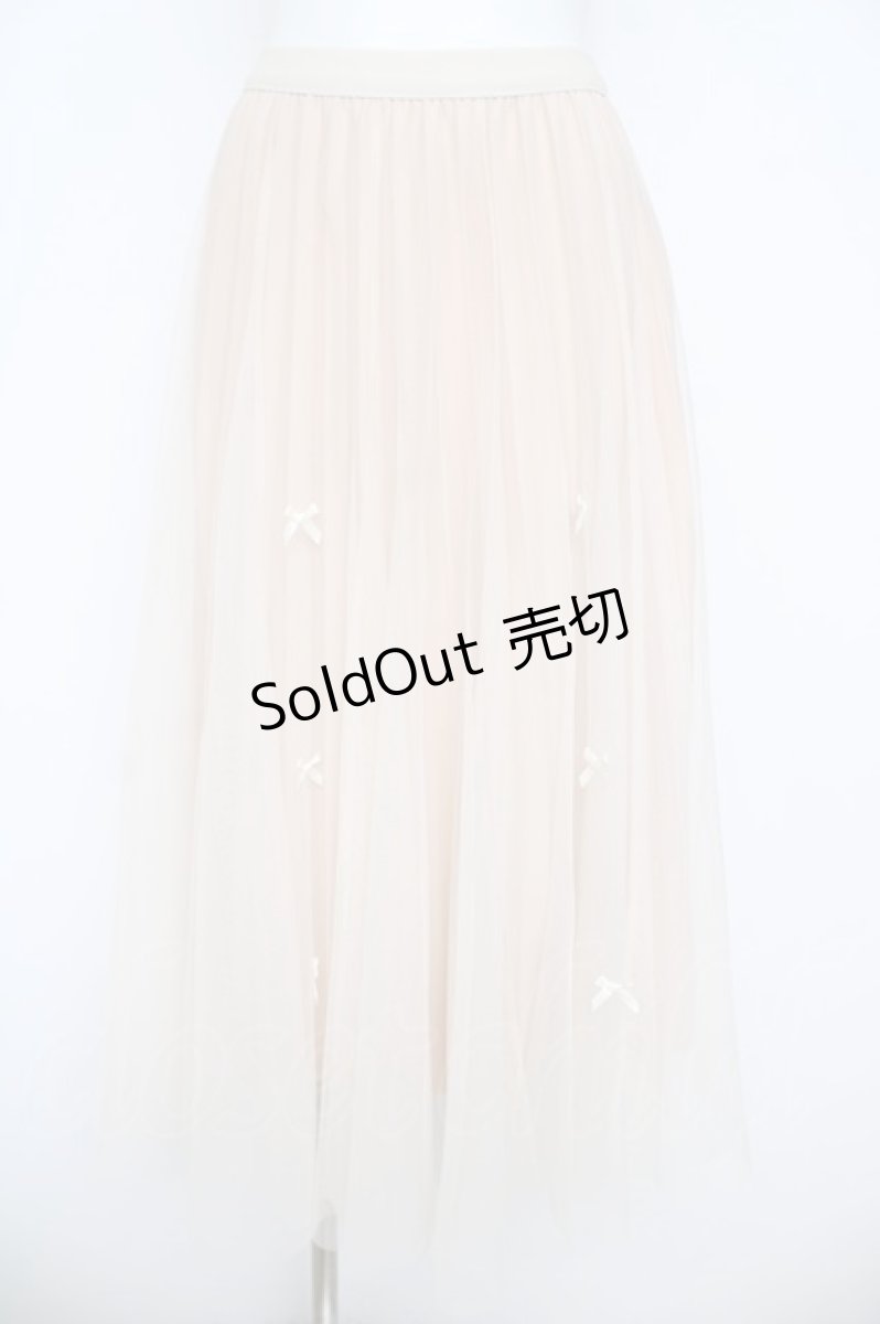 画像1: axes femme POETIQUE / チュールリボンスカート M 生成り Y-26-06-14-152-AX-SK-SZ-ZI (1)
