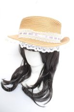 画像2: axes femme / 巻きバラカンカン帽 57.5cm 茶 Y-26-06-14-022-AX-AC-SZ-ZY (2)
