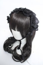 画像1: MARBLE / ベール付きヘッドドレス  黒 Y-26-06-14-032-GO-AC-SZ-ZY (1)