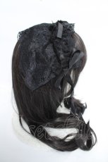 画像3: MARBLE / ベール付きヘッドドレス  黒 Y-26-06-14-032-GO-AC-SZ-ZY (3)