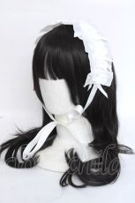 画像1: Chalmiere / フリルヘッドドレス  白 Y-26-06-16-001-AX-AC-SZ-ZY (1)