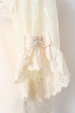 画像3: axes femme / レース重ね袖チュールプルオーバー  生成り Y-26-06-16-059-AX-TO-SZ-ZY (3)