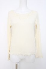 画像1: axes femme / モチーフレースリブプルオーバー  生成り Y-26-06-16-068-AX-TO-SZ-ZY (1)