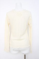 画像2: axes femme / モチーフレースリブプルオーバー  生成り Y-26-06-16-068-AX-TO-SZ-ZY (2)