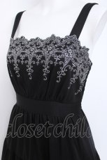 画像3: axes femme POETIQUE / スカラップ刺繍キャミワンピース  黒 Y-26-06-16-080-AX-OP-SZ-ZY (3)