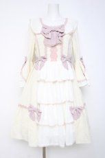 画像1: axes femme kawaii / メアリー姫袖ドレス  生成り Y-26-06-16-086-AX-OP-SZ-ZY (1)