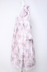 画像2: Chalmiere / クラシカルローズ柄ワンピース M ピンク Y-26-06-16-087-AX-OP-SZ-ZY (2)