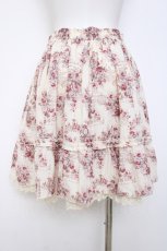 画像2: axes femme / フラワーメッセージスカート M キナリ Y-26-06-16-092-AX-SK-SZ-ZY (2)
