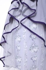 画像3: axes femme POETIQUE / リボン花柄バックフリルスカート  ラベンダー Y-26-06-16-097-AX-SK-SZ-ZY (3)