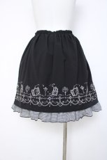 画像2: axes femme POETIQUE / メルヘン刺繍スカート M 黒 Y-26-06-16-104-AX-SK-SZ-ZY (2)