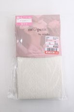 画像1: m petit by misako / AMNIタイツロゴ  濃白 Y-26-06-16-024-LO-ZA-SZ-ZY (1)