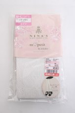 画像1: m petit by misako / AMタテレースアミタイツ  中白 Y-26-06-16-025-LO-ZA-SZ-ZY (1)
