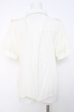 画像2: axes femme POETIQUE / バタフライ刺繍襟半袖ブラウス  生成り Y-26-06-16-032-AX-BL-SZ-ZY (2)
