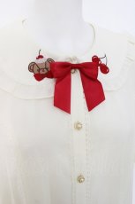 画像3: axes femme kawaii / クマパフェ刺繍ブラウス  生成り Y-26-06-16-033-AX-BL-SZ-ZY (3)