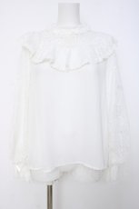 画像1: axes femme kawaii / ヴィンテージシフォンブラウス  白 Y-26-06-16-038-AX-BL-SZ-ZY (1)