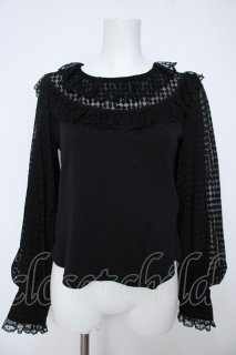 Angelic Prettyフリルリボン付き黒半袖トップス トップス - closet child オンラインショップ