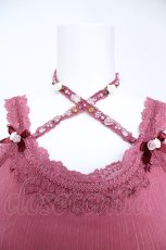 画像3: axes femme / バラクロスストラップキャミ  ピンク Y-26-06-18-064-AX-TO-SZ-ZY (3)