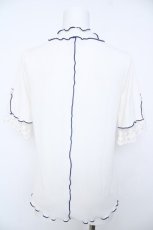 画像2: axes femme / 吸水速乾袖レースメロープルオーバー  白 Y-26-06-18-071-AX-TO-SZ-ZY (2)