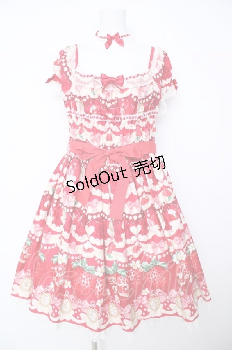 画像1: Angelic Pretty / Melty Berry Princessワンピース  赤 Y-26-06-18-098-AP-OP-SZ-ZY (1)