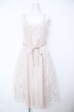 画像1: axes femme / モチーフレースキャミワンピース M サックス Y-26-06-18-110-AX-OP-SZ-ZY (1)