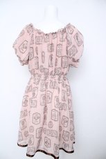 画像2: axes femme POETIQUE / ティーカップストライプワンピース M 淡ピンク Y-26-06-18-112-AX-OP-SZ-ZY (2)