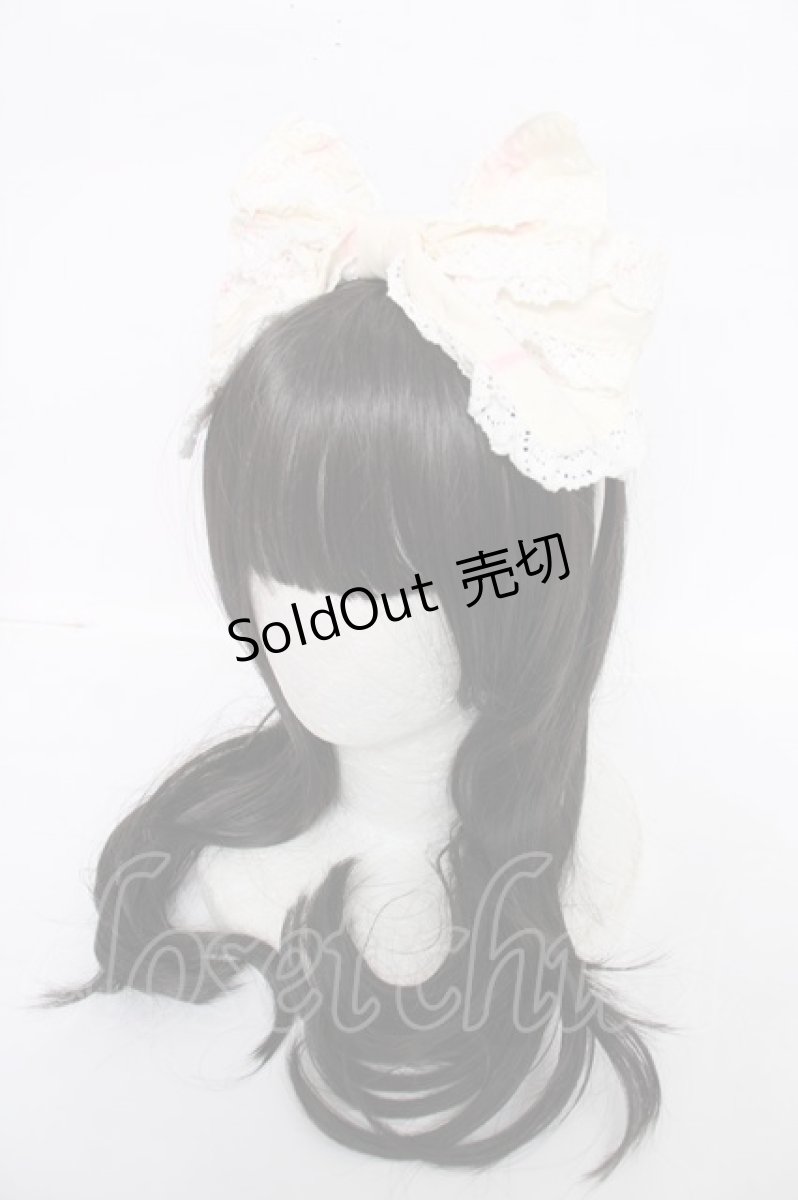 画像1: BABY,THE STARS SHINE BRIGHT / Sugar Rose Cake リボンカチューシャ  アイボリー Y-26-06-18-021-BA-AC-SZ-ZY (1)