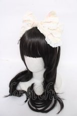 画像1: BABY,THE STARS SHINE BRIGHT / Sugar Rose Cake リボンカチューシャ  アイボリー Y-26-06-18-021-BA-AC-SZ-ZY (1)