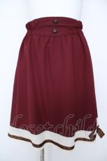 画像1: axes femme POETIQUE / リボン使いサス付きスカート M ワイン Y-26-06-18-155-AX-SK-SZ-ZY (1)