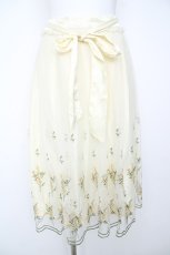 画像1: axes femme / ミモザ刺繍チュールスカート  生成り Y-26-06-18-161-AX-SK-SZ-ZY (1)