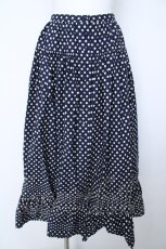 画像1: INGEBORG / 裾タックフリル水玉スカート  コン Y-26-06-18-172-LO-SK-SZ-ZY (1)