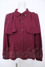 画像1: axes femme / 袖口刺繍チェーン付きブラウス  ワイン Y-26-06-18-035-AX-BL-SZ-ZY (1)