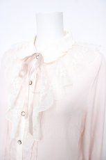 画像3: axes femme POETIQUE / レースラッフルフリルブラウス  ピンク Y-26-06-18-039-AX-BL-SZ-ZY (3)