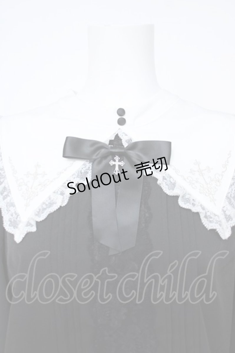 画像3: axes femme POETIQUE / クロス刺繍シスターブラウス M 黒 Y-26-06-18-043-AX-BL-SZ-ZY (3)