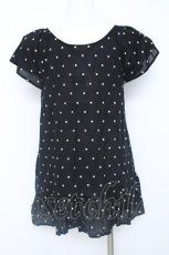 画像2: franche lippee black / りんご刺繍ブラウス M 黒 Y-26-06-20-039-LO-BL-SZ-ZY (2)