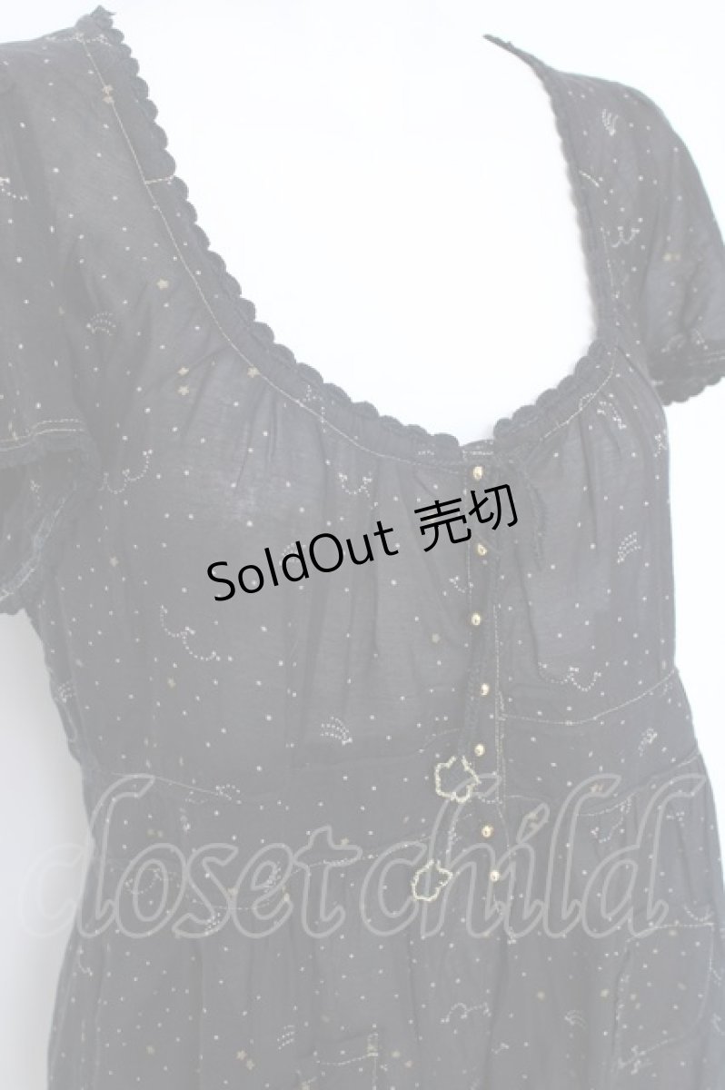 画像3: franche lippee black / ポケットデザインドットチュニブラウス M 黒 Y-26-06-20-040-LO-BL-SZ-ZY (3)